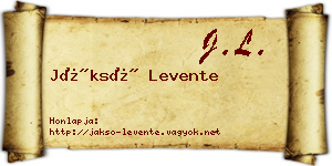Jáksó Levente névjegykártya